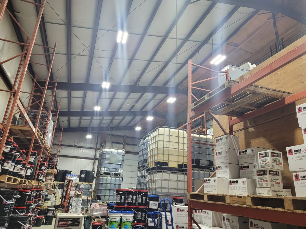 LED retrofit project — Boss Lube Brandon in Brandon, MB