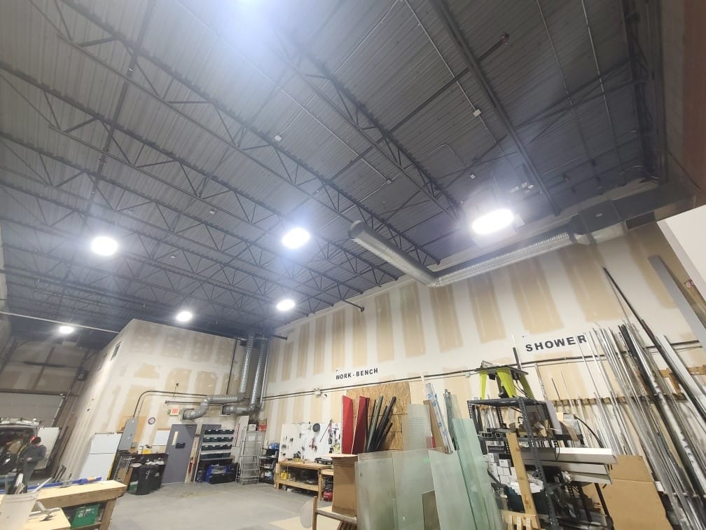 LED retrofit project — Glass Doctor in Calgary, AB