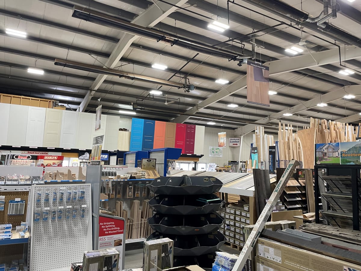 LED retrofit project — Windsor Plywood in Leduc, AB